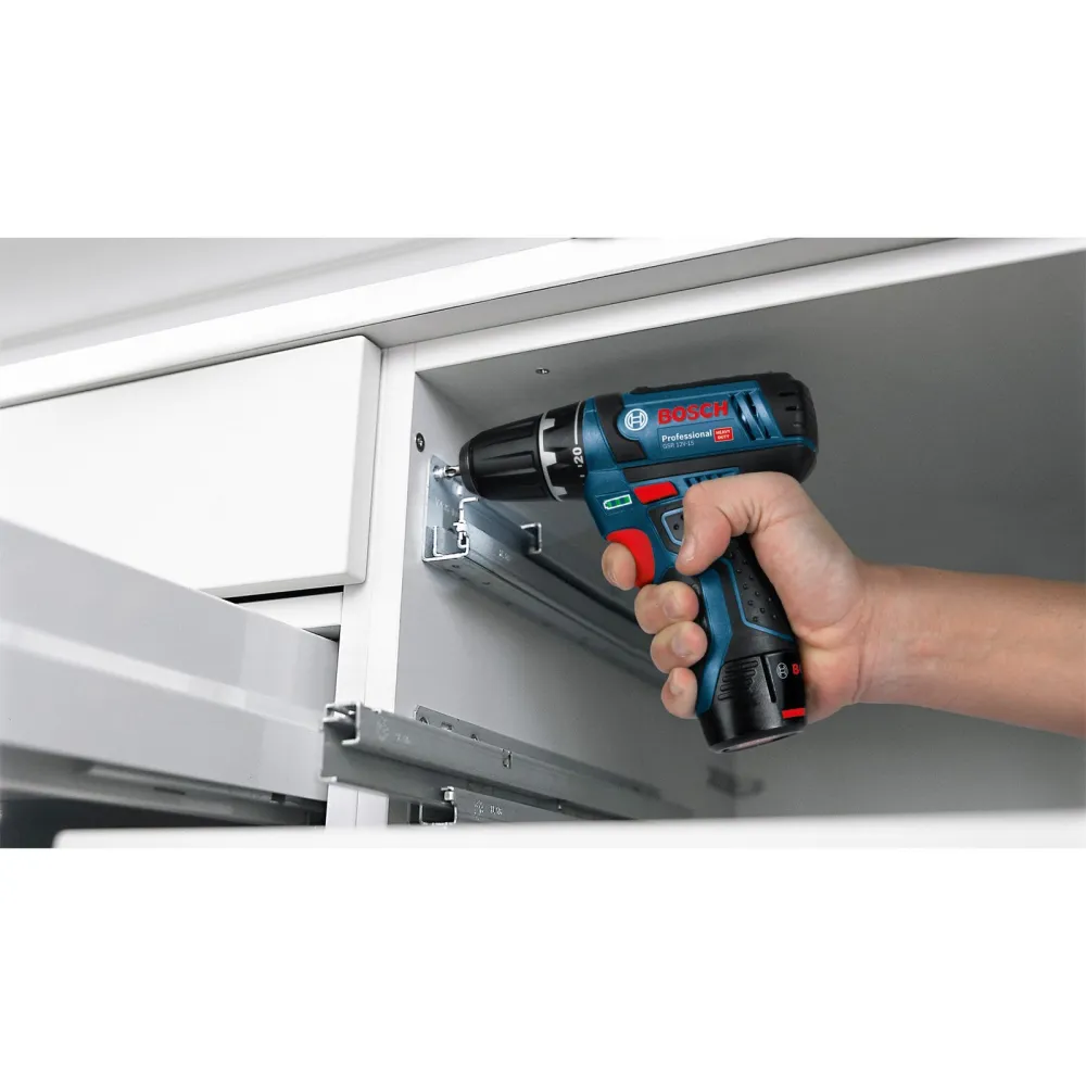 Bosch Akku-Bohrschrauber GSR 12V-15 / 2x 2,0 Ah Akku + Ladegerät - 060186810C