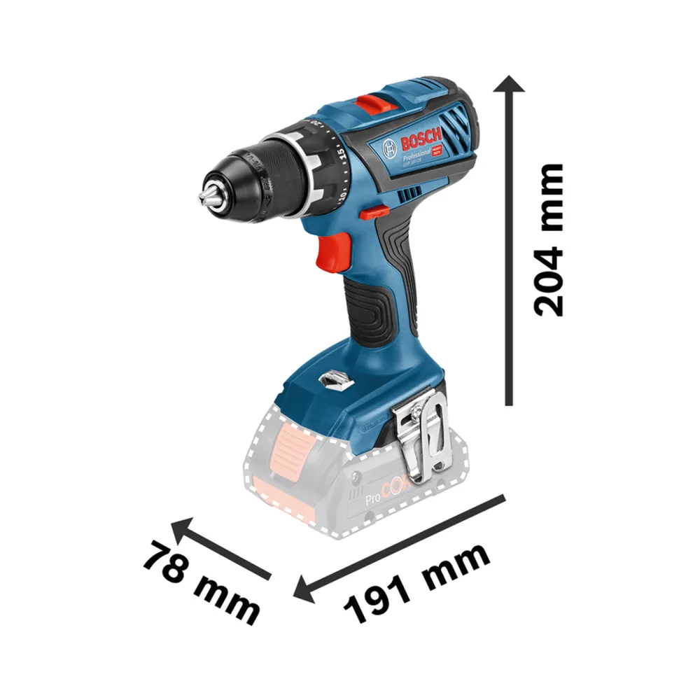 Bosch Akku-Bohrschrauber GSR 18V-28 / 2x 4,0 Ah Akku + Ladegerät L-Boxx - 0615990K3S