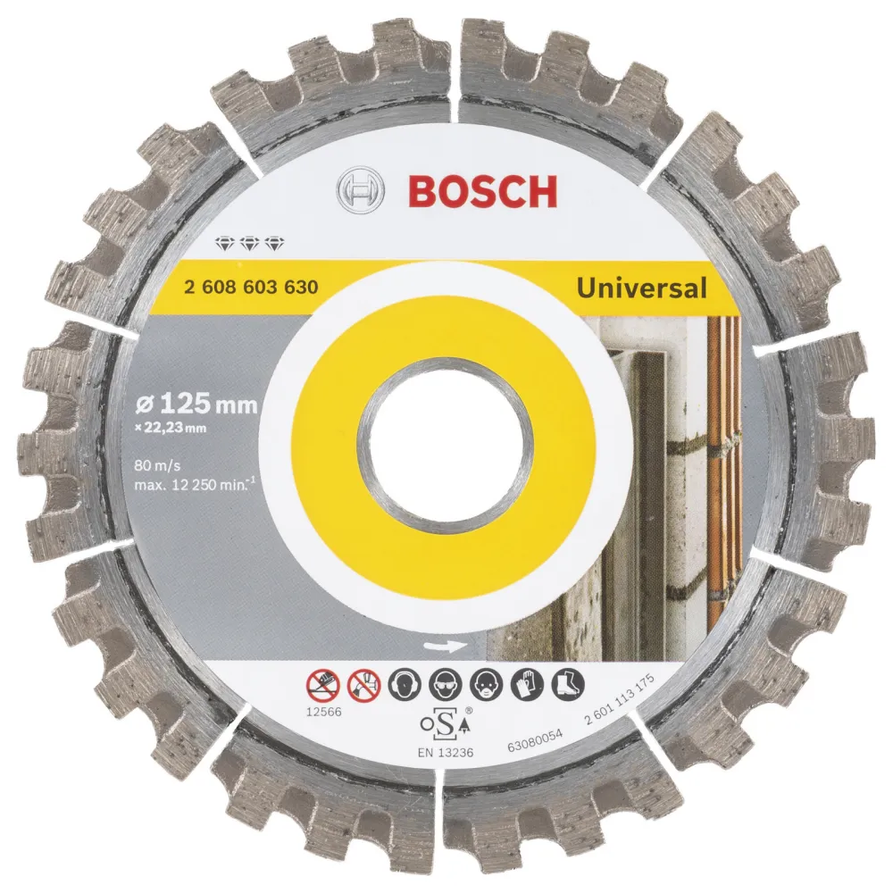 Bosch Diamanttrennscheibe Best Universal, 125 x 22,23 x 2,2 x 12 mm -2608603630