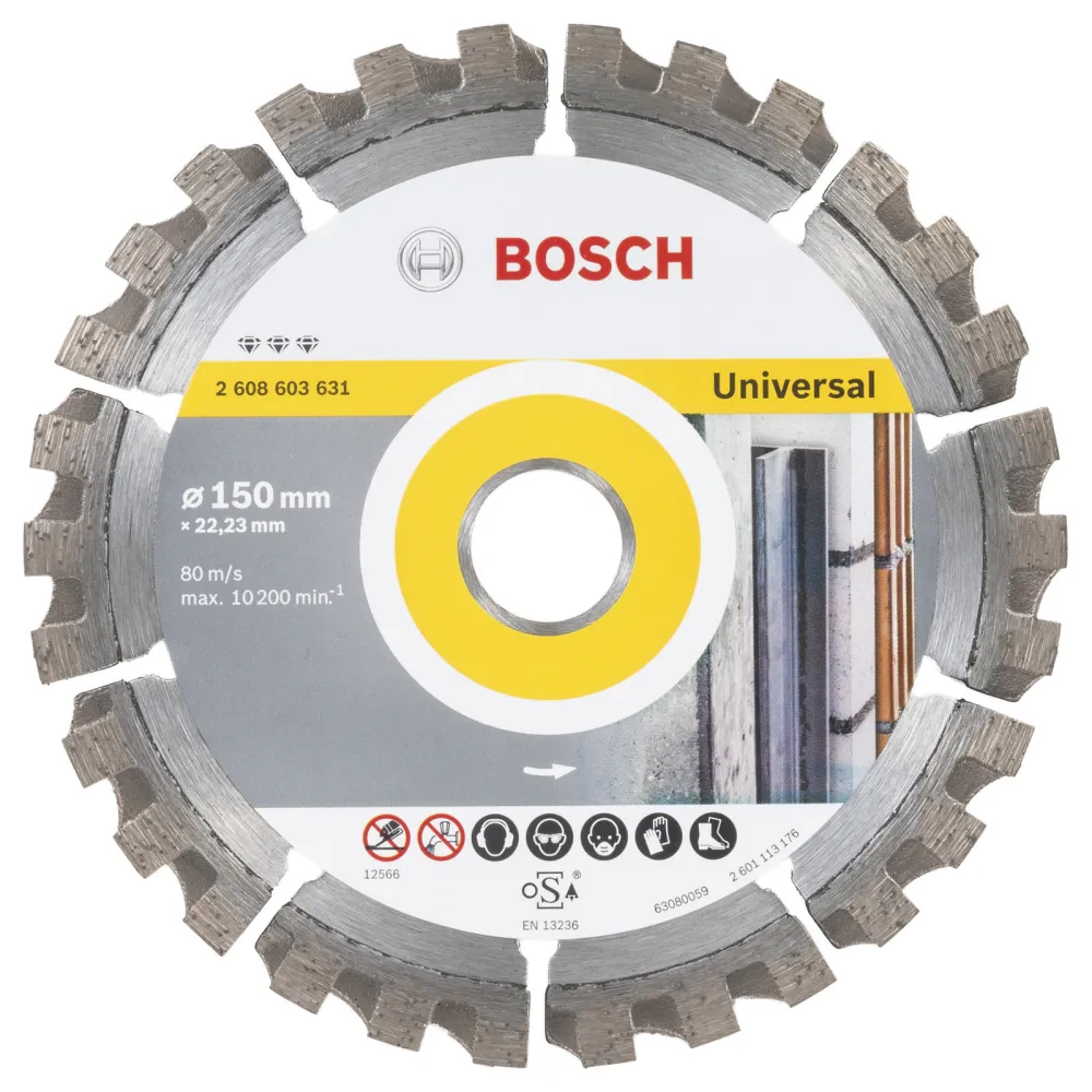 Bosch Diamanttrennscheibe Best Universal, 150 x 22,23 x 2,4 x 12 mm -2608603631