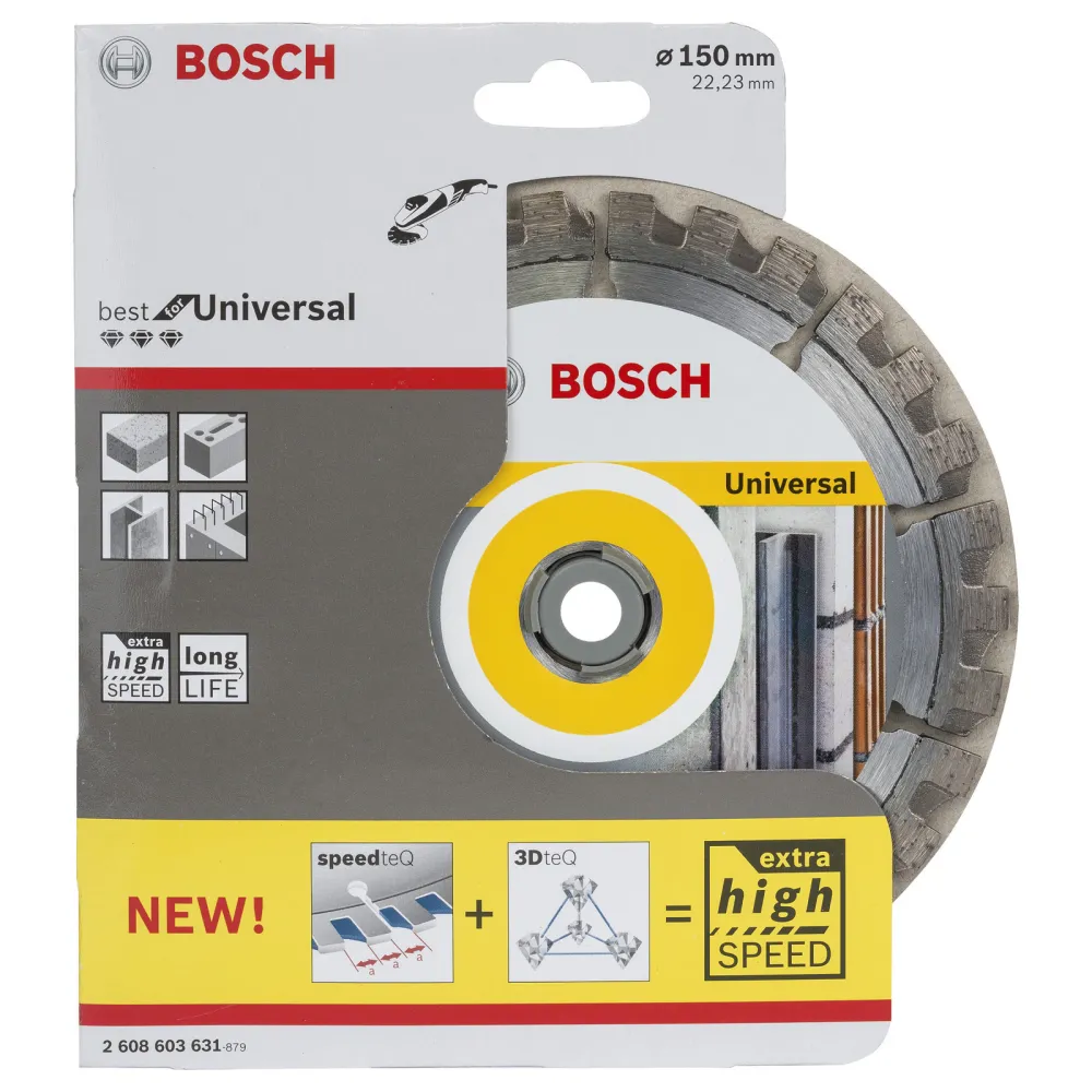 Bosch Diamanttrennscheibe Best Universal, 150 x 22,23 x 2,4 x 12 mm -2608603631
