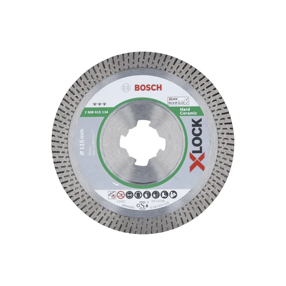 Bosch X-LOCK Diamanttrennscheibe Best Hard Ceramic 115 x 22,23 x 1,4 x 10 mm - 2608615134