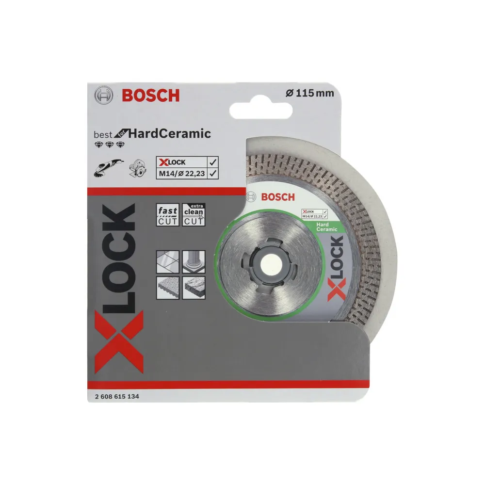 Bosch X-LOCK Diamanttrennscheibe Best Hard Ceramic 115 x 22,23 x 1,4 x 10 mm - 2608615134