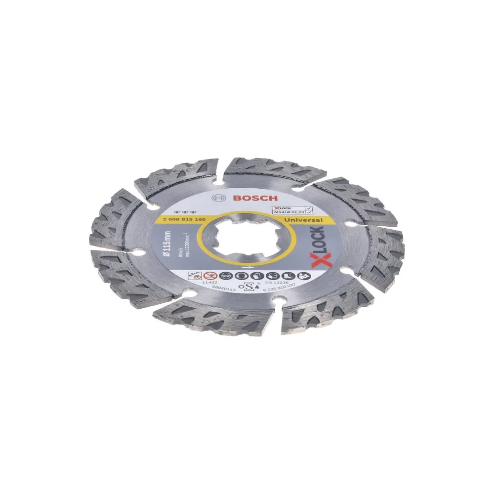 Bosch X-LOCK Diamanttrennscheibe Best Universal Turbo 115 x 22,23 x 2,2 x 12 mm - 2608615160