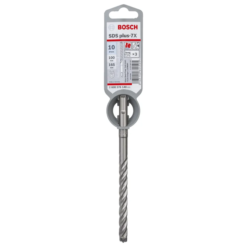 Bosch Hammerbohrer SDS-plus-7X 10 x 100 x 165 mm - 2608576140