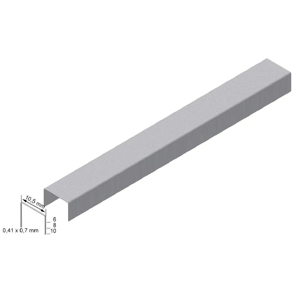 Prebena Heftklammern 10 mm verzinkt im Blister - VZ10CNK-B