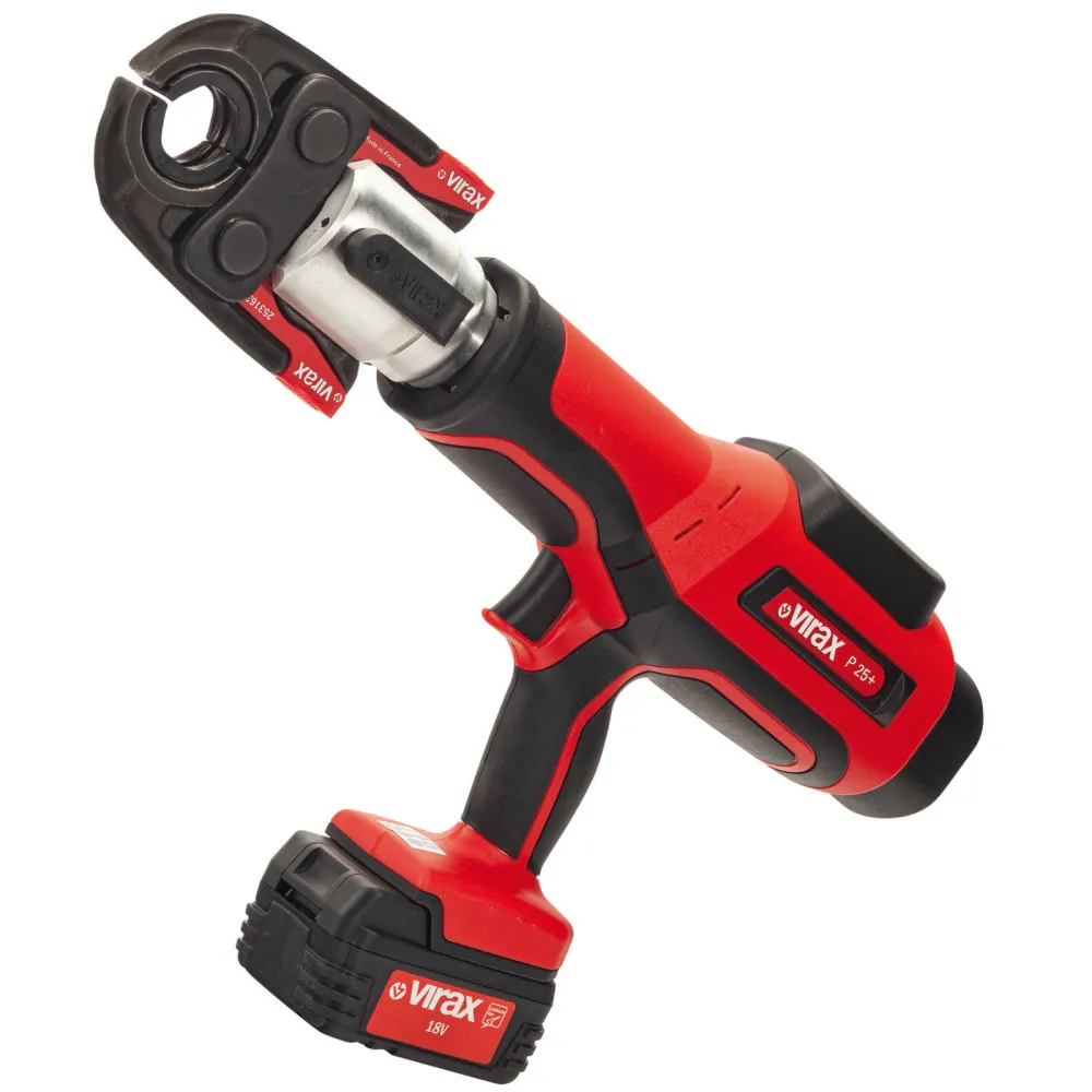 VIRAX Akku-Pressmaschine VIPER P25+ 18V / 2x 1,5 Ah Akku + Ladegerät VIRABOX - 253261