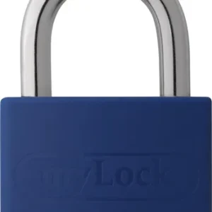 ABUS Zylindervorhangschloss T65AL/40 blau Lock-Tag Schlossk.-B.43mm Alu.versch.-schl. - 80282 9