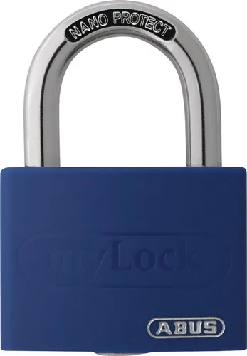 ABUS Zylindervorhangschloss T65AL/40 blau Lock-Tag Schlossk.-B.43mm Alu.versch.-schl. - 80282 9