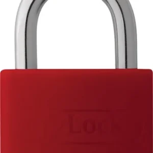 ABUS Zylindervorhangschloss T65AL/40 rot gl.Schlosskörper-B.43mm Alu.gl. - 49943 2