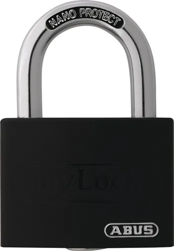 ABUS Zylindervorhangschloss T65AL/40 schw.Lock-Tag Schlossk.-B.43mm Alu.versch.-schl. - 80286 7