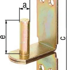 GAH Alberts Kloben DII auf Platte 10x25mm galv.gelb verz - 311353
