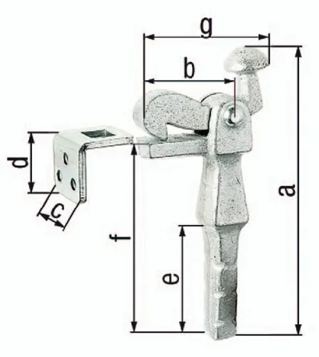 GAH Alberts Torfeststeller Grauguss verz.6,5mm - 412814